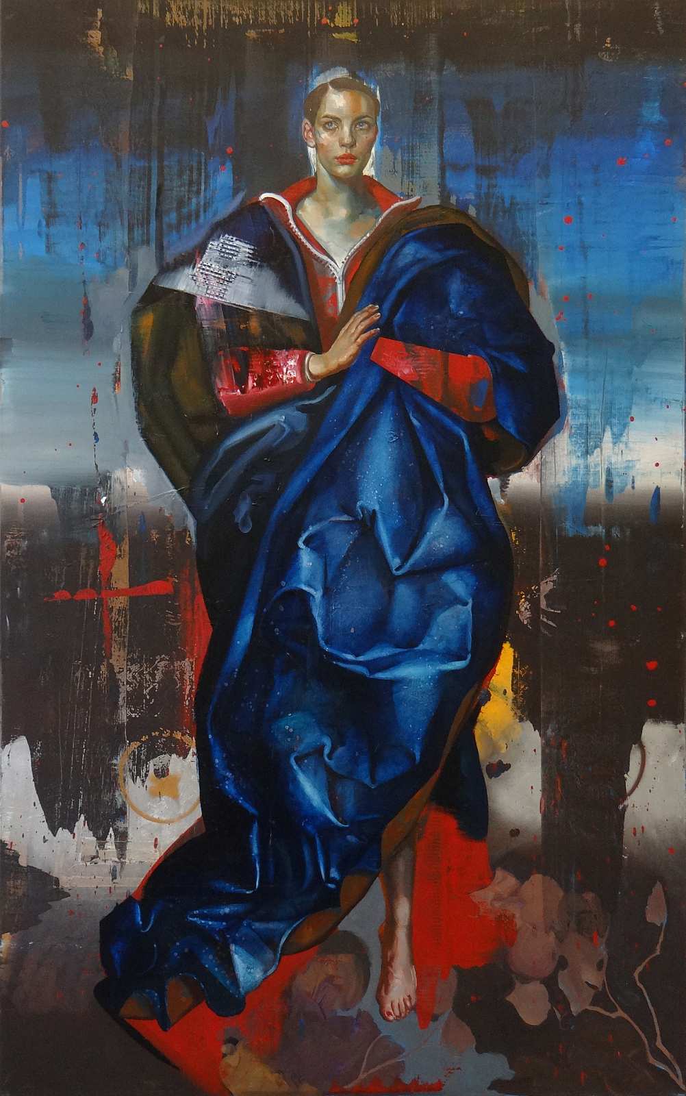 madonna,Painting by Rayk Goetze