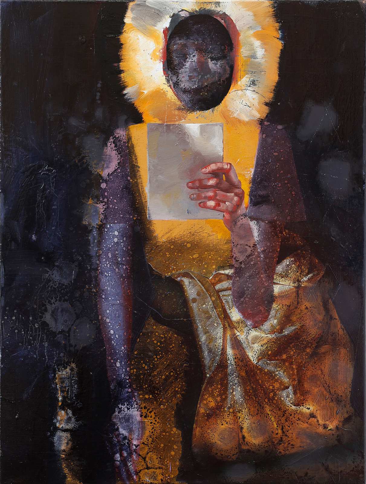 Bad News,Painting by Rayk Goetze