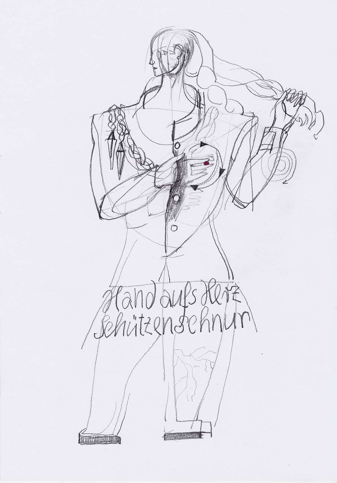 Hand aufs Herz,Painting by Rayk Goetze