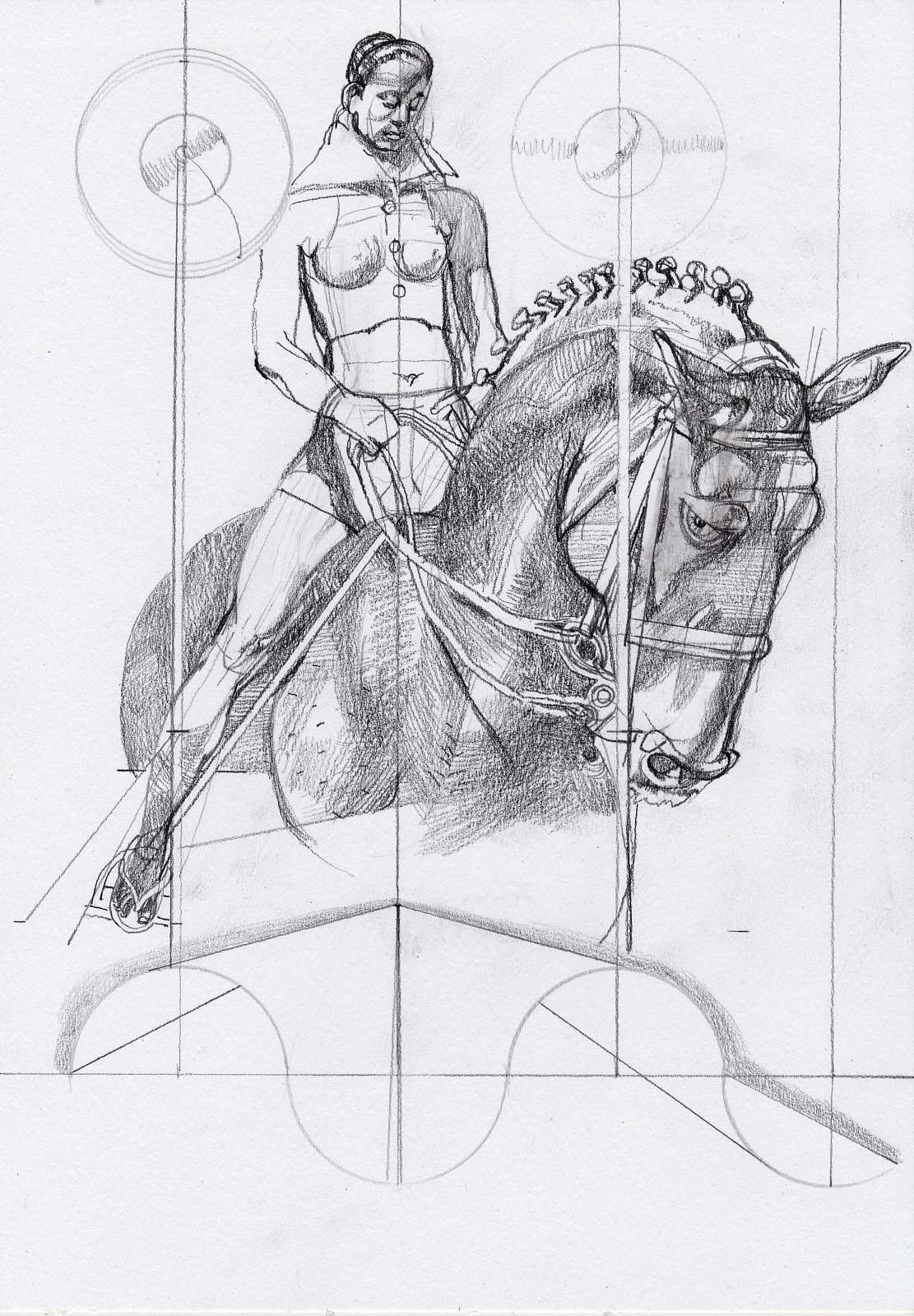 Reiterin (1),Painting by Rayk Goetze