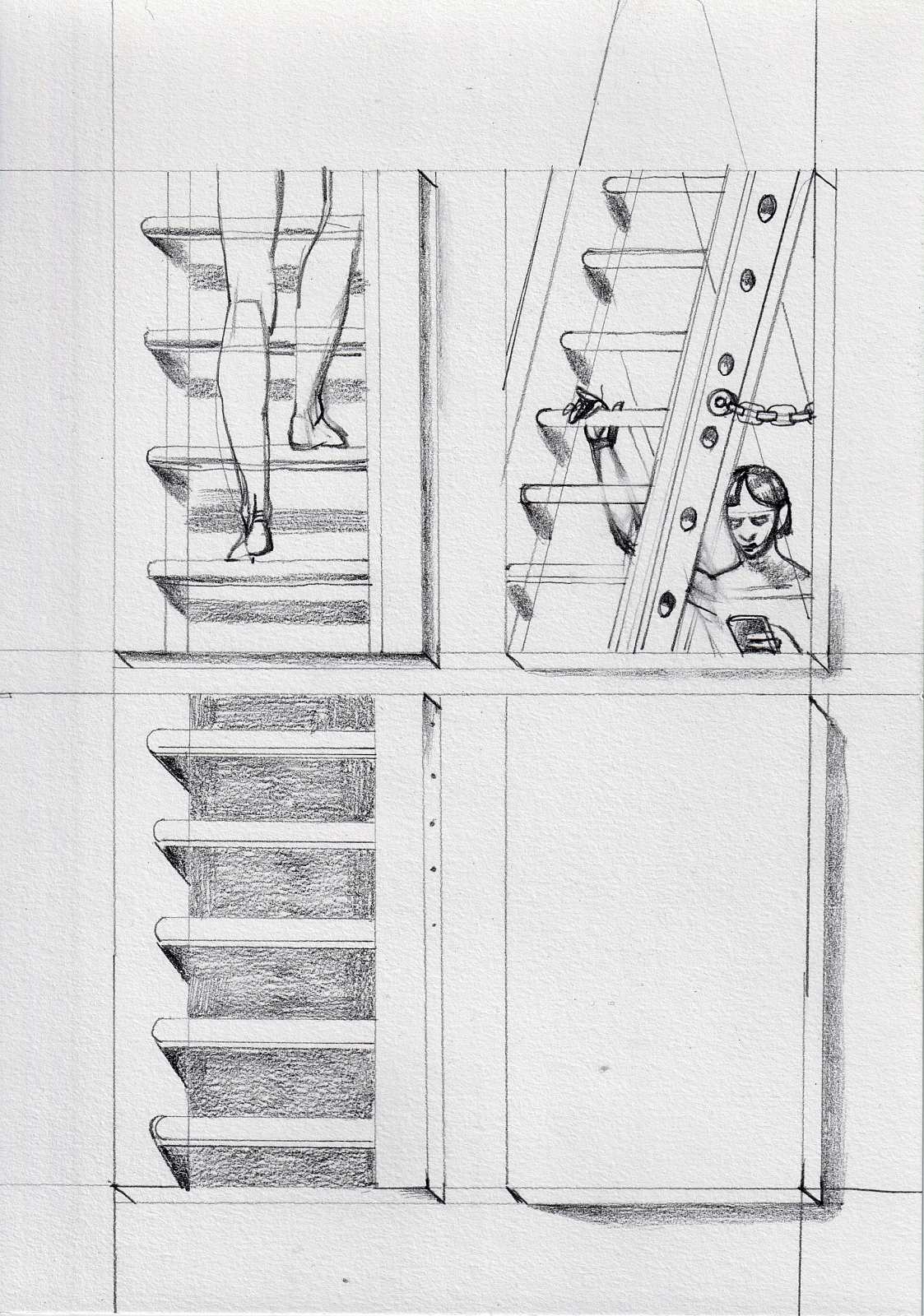 Von Leitern,Painting by Rayk Goetze