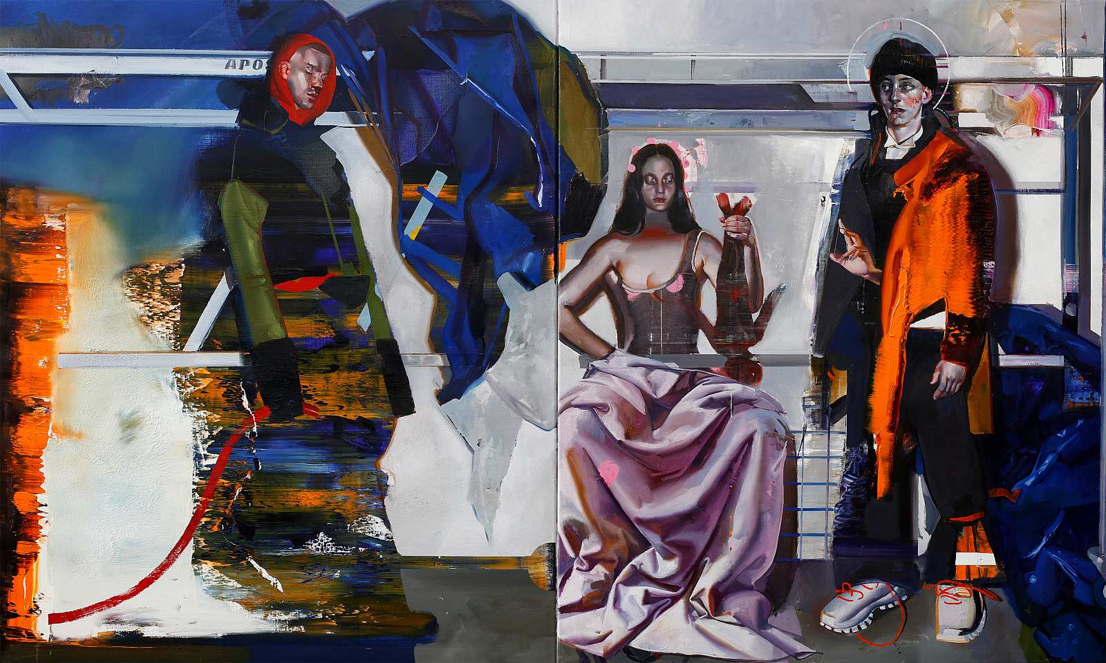 Diptych 1,Painting by Rayk Goetze