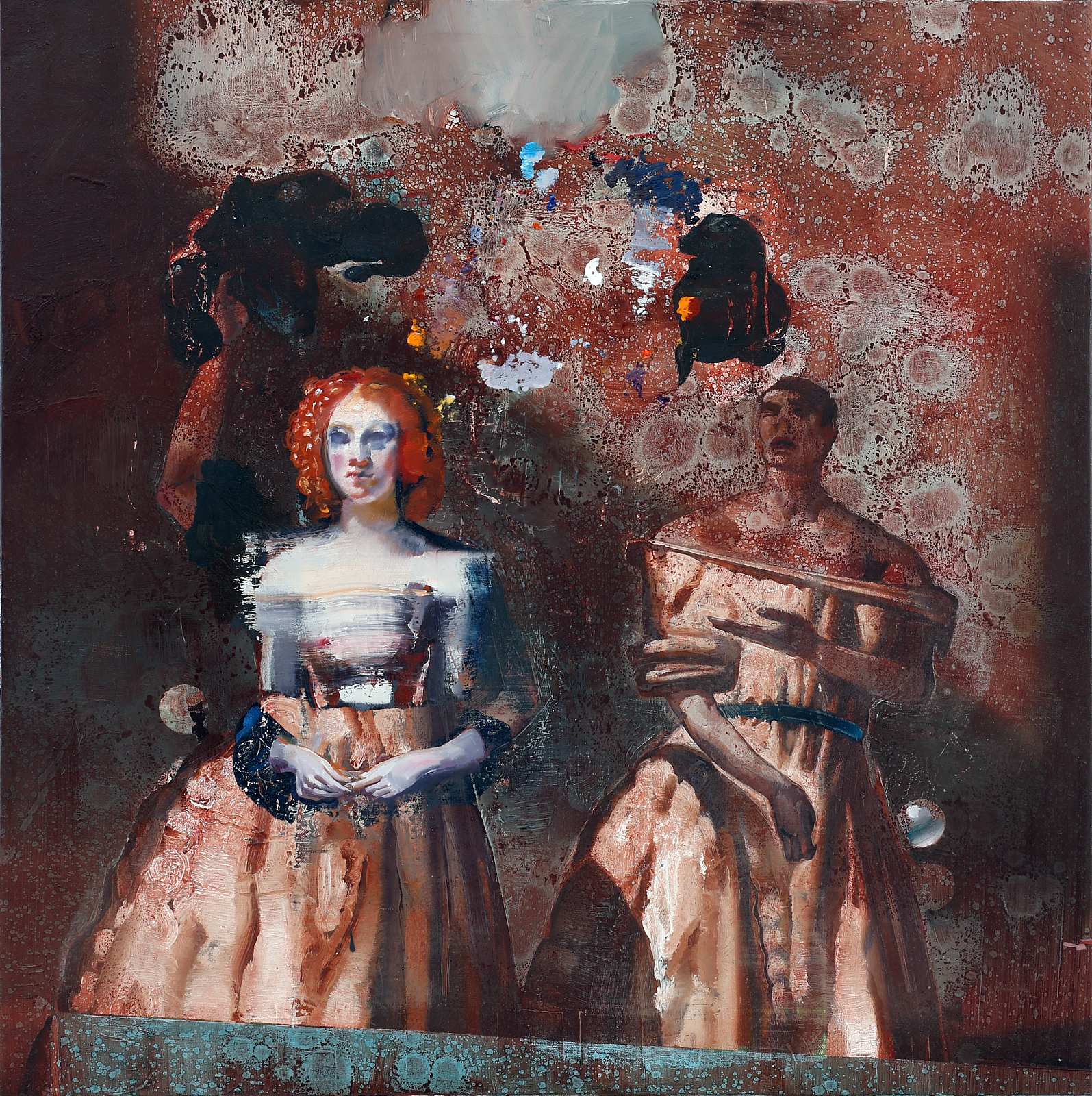 Über den Umgang mit Schwierigkeiten (Spielastiker),Painting by Rayk Goetze