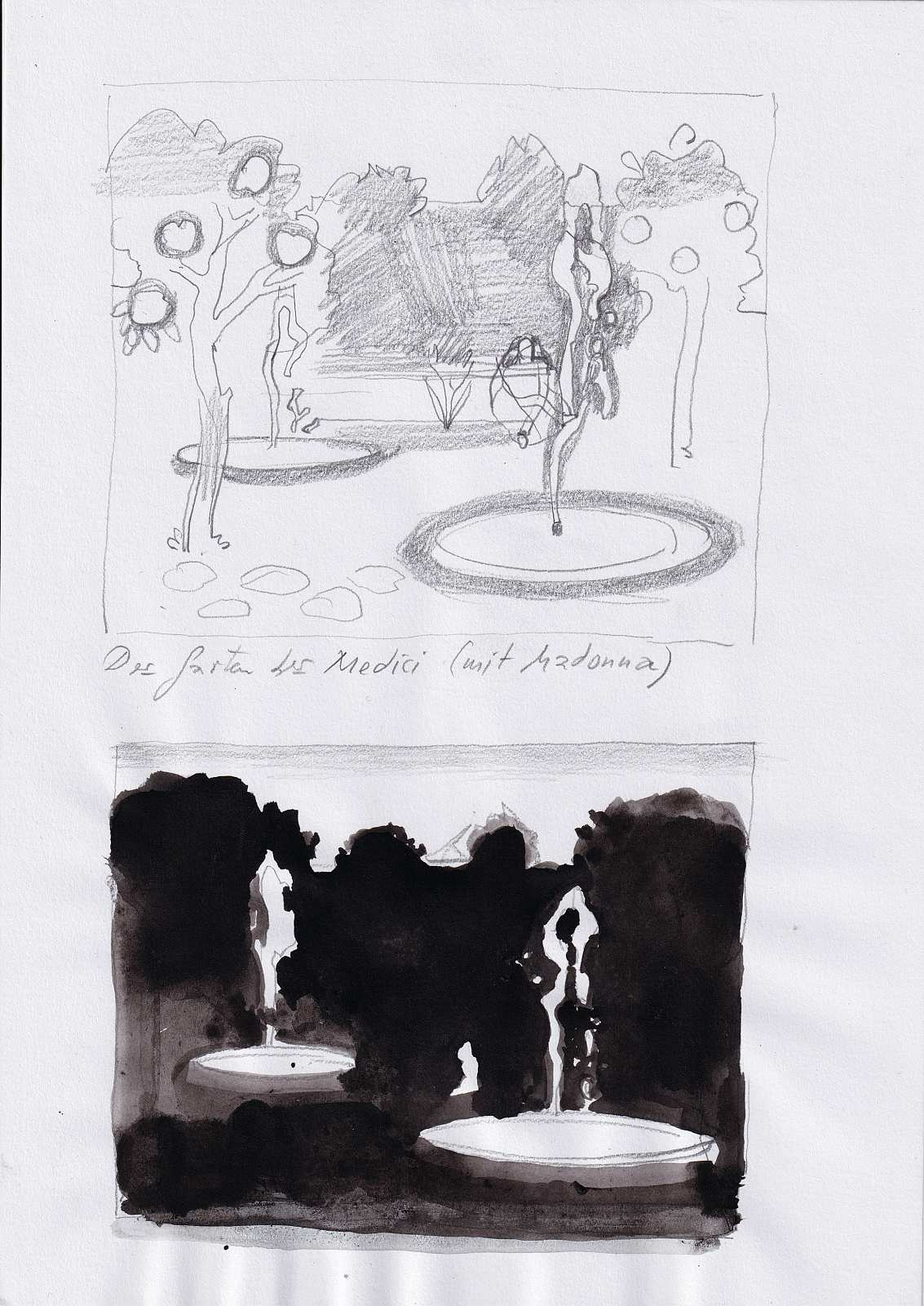 Garten der Medici,Painting by Rayk Goetze