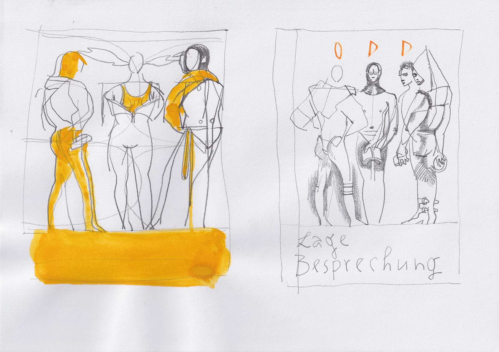 Lagebesprechung,Painting by Rayk Goetze