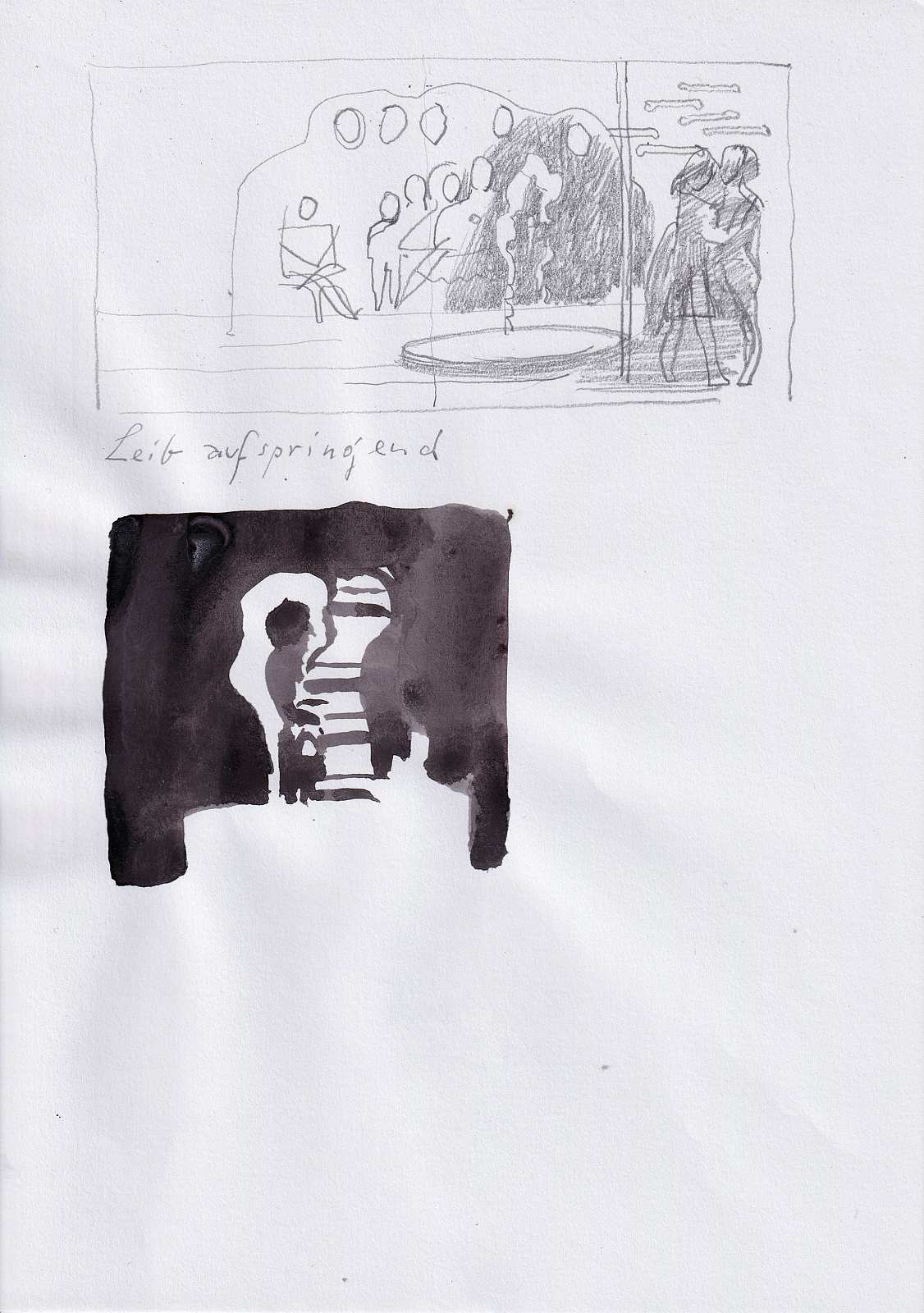 Leib, aufspringend,Painting by Rayk Goetze