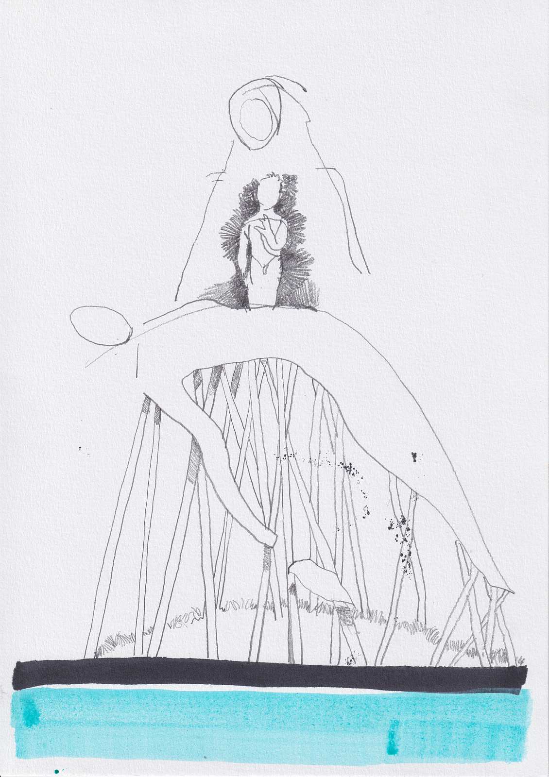 Study Pietá 2,Painting by Rayk Goetze