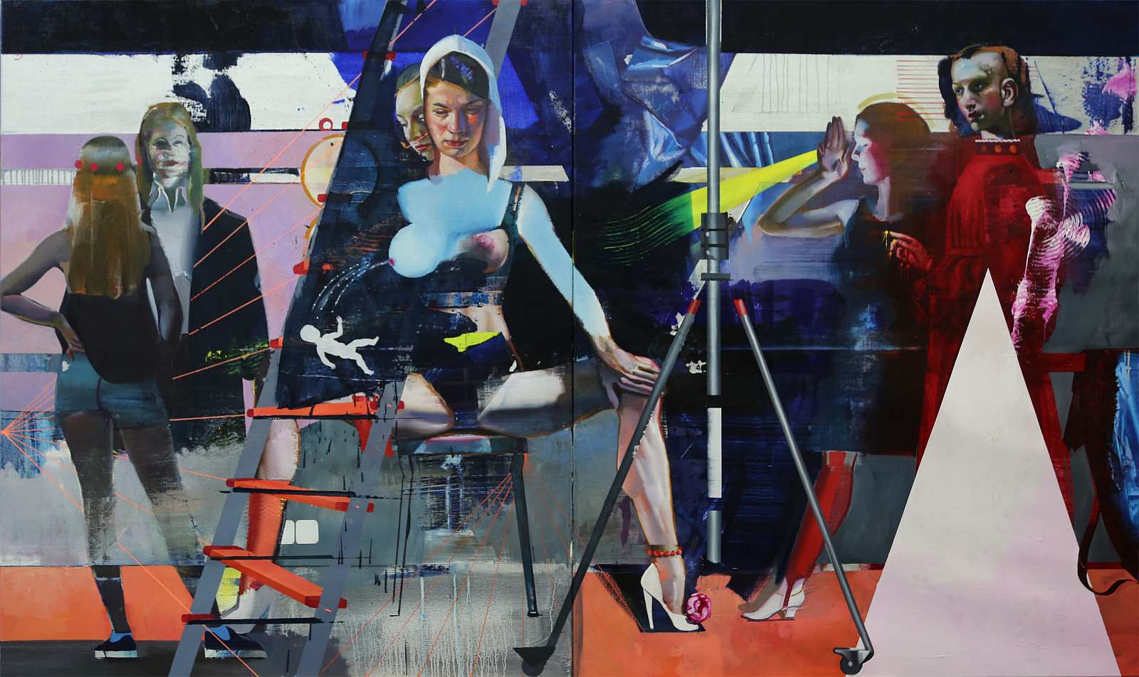 Diptych 4,Painting by Rayk Goetze