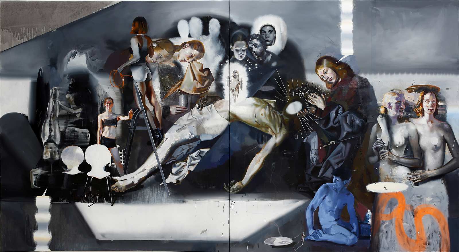 Pietà Zwo,Painting by Rayk Goetze