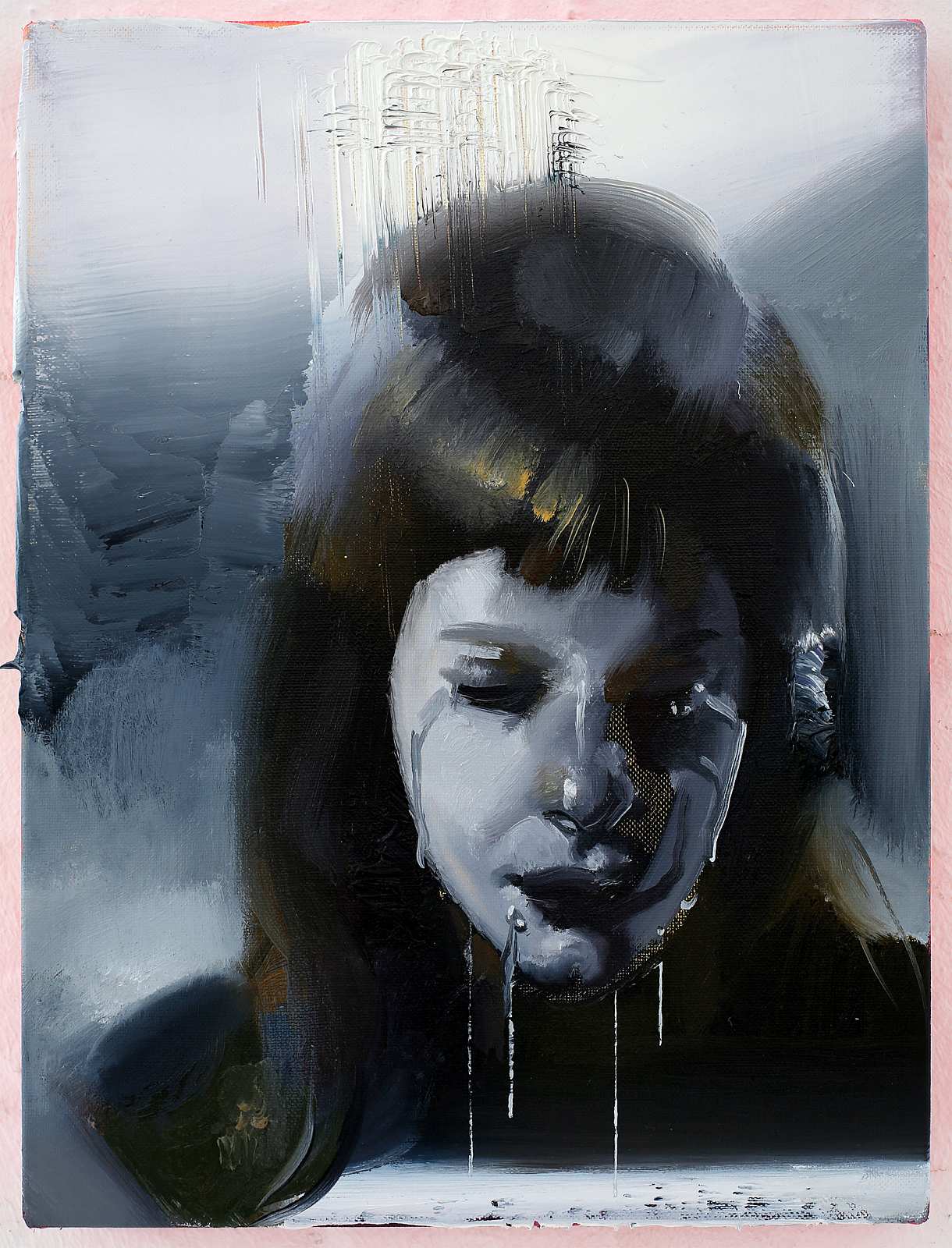 Portrait feucht,Painting by Rayk Goetze