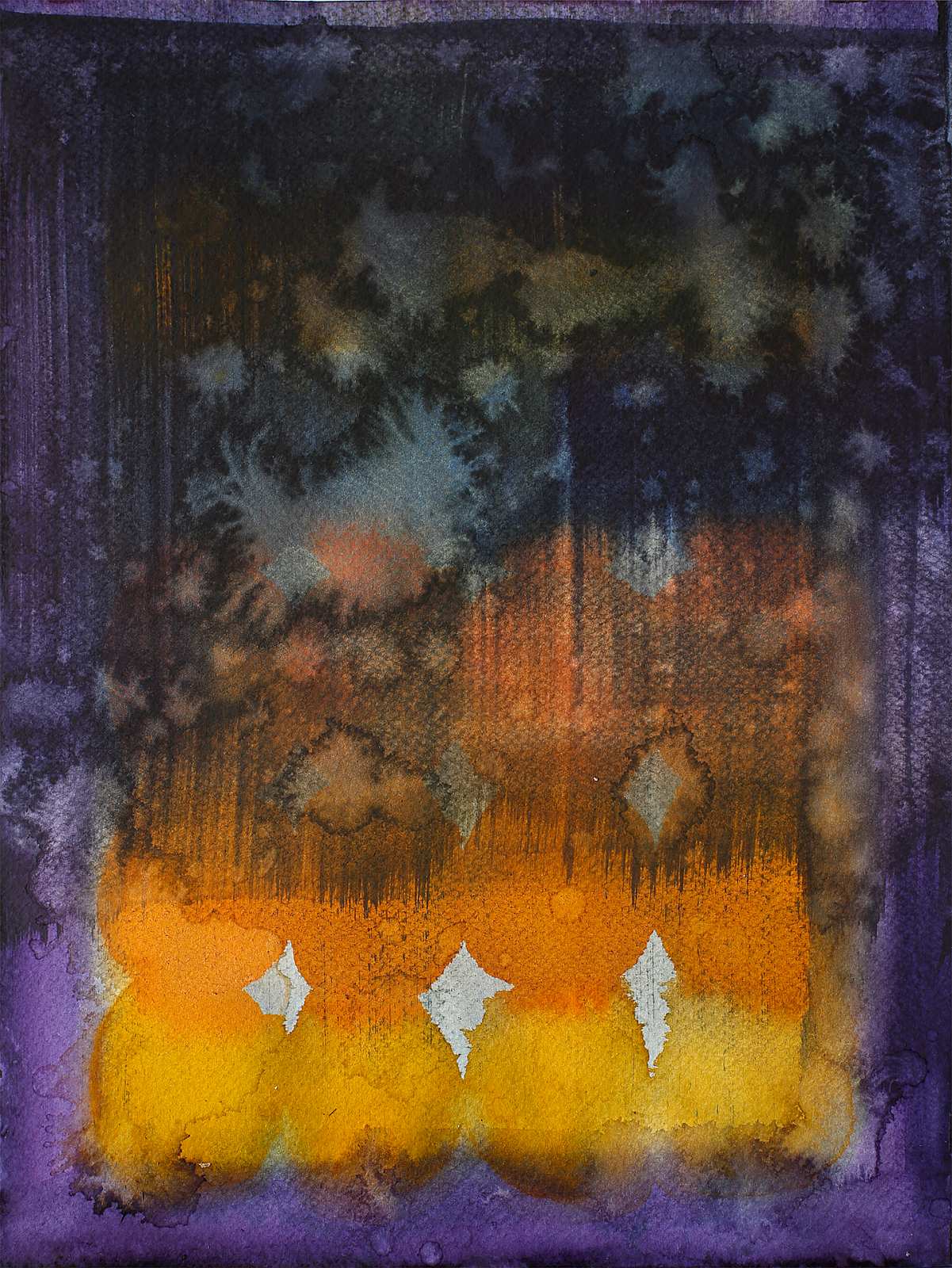 Drei Figuren unterm Sternenhimmel,Painting by Rayk Goetze