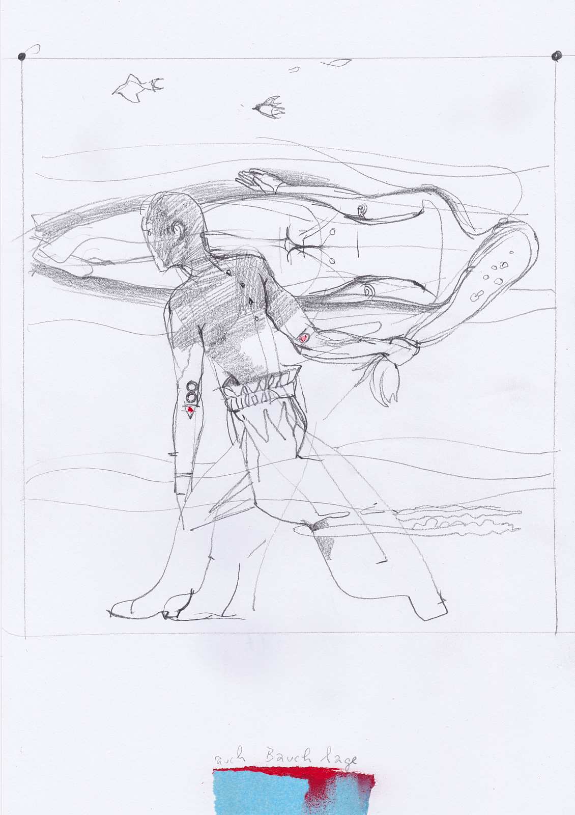 Männer, die Frauen an Haaren ziehen,Painting by Rayk Goetze