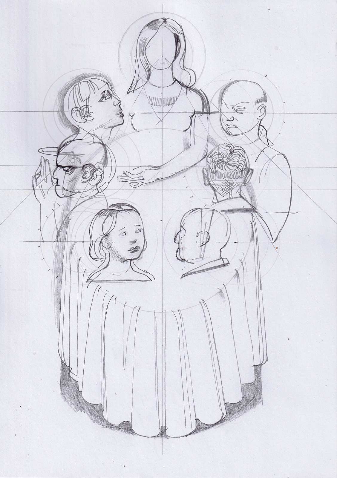 Tafelrunde,Painting by Rayk Goetze