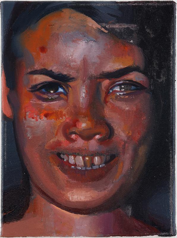 En face, Painting by Rayk Goetze