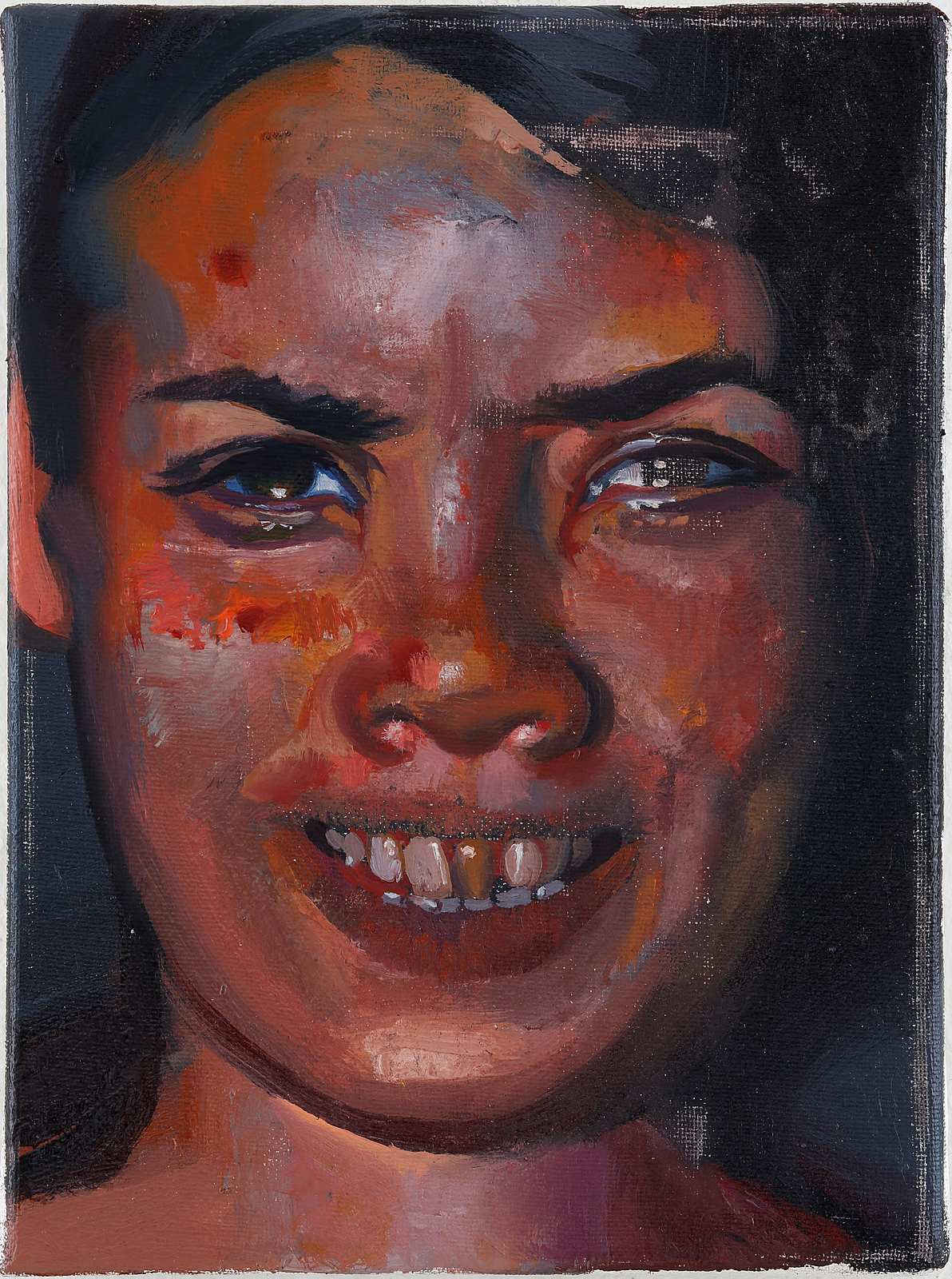 En face,Painting by Rayk Goetze
