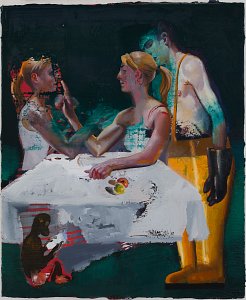 Tischgesellschaft,Painting by Rayk Goetze