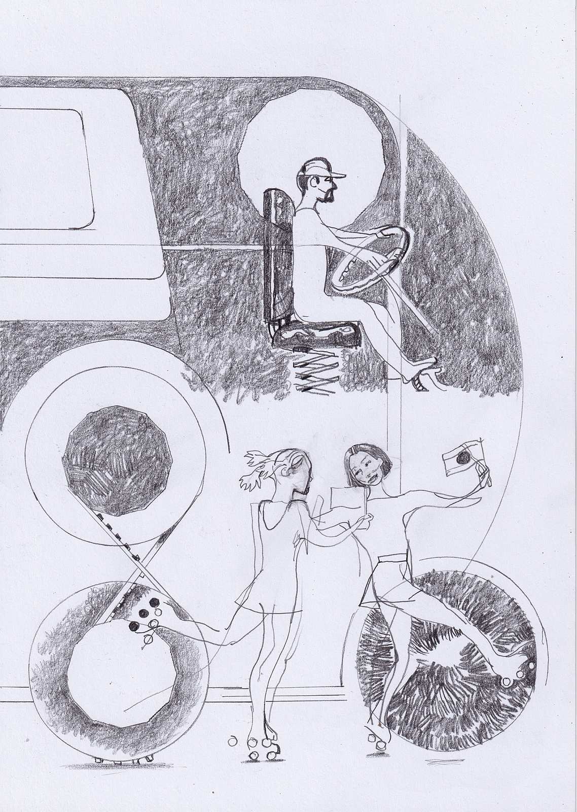 Fluchtauto (3),Painting by Rayk Goetze