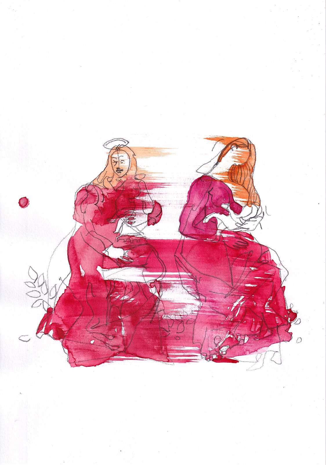 Double Madonna (1),Painting by Rayk Goetze