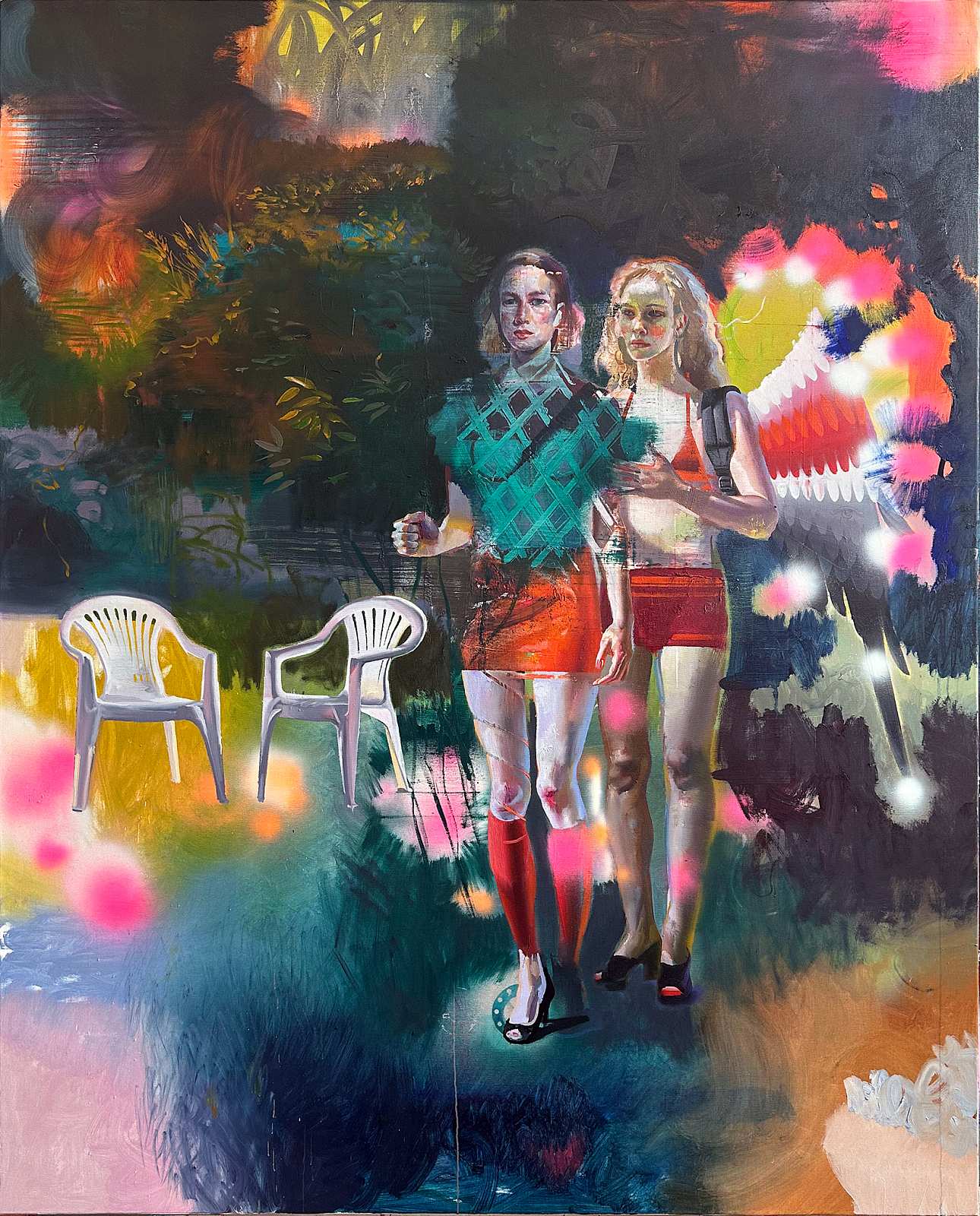 Deux Anges Passent,Painting by Rayk Goetze