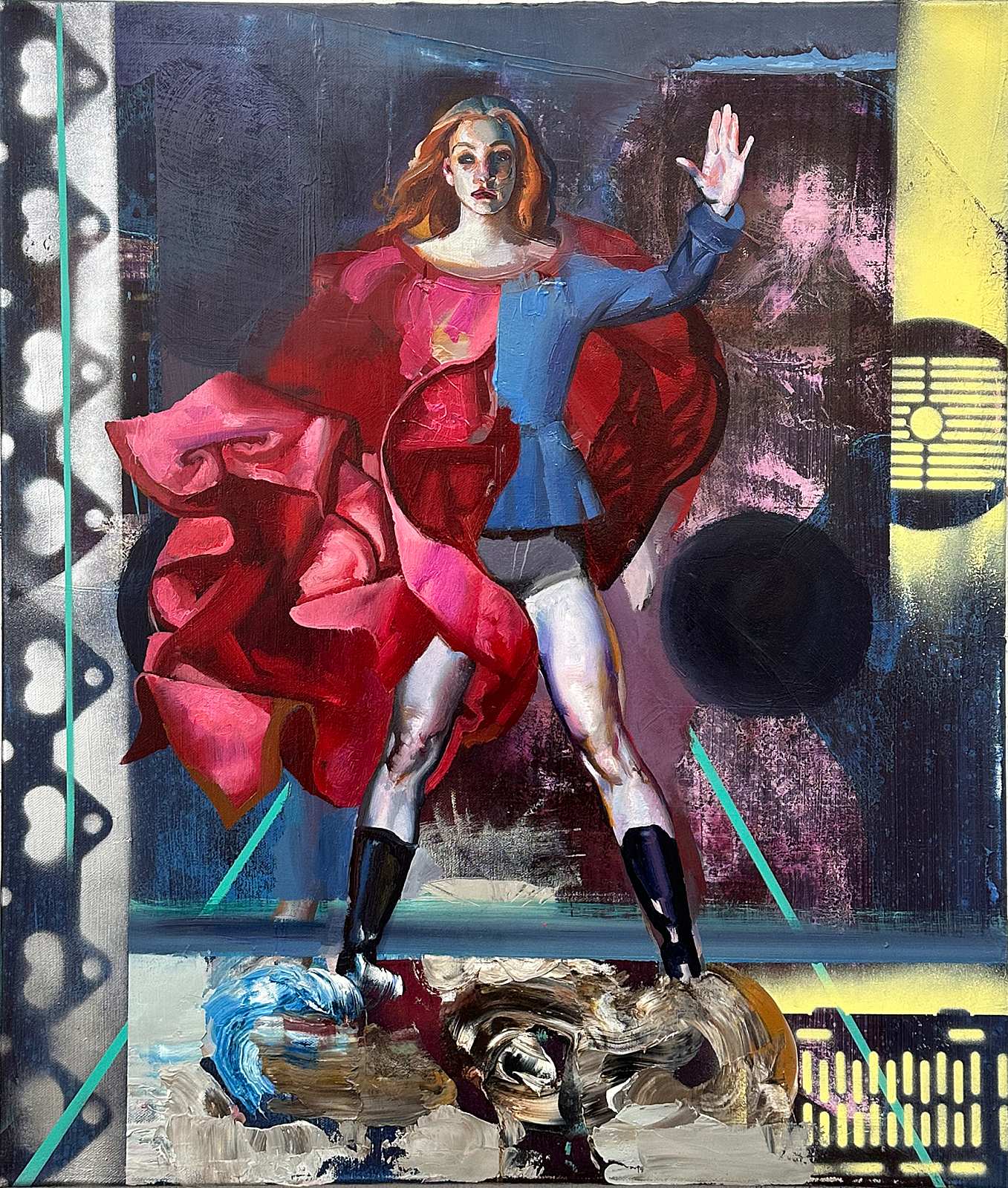 Supergirl,Painting by Rayk Goetze