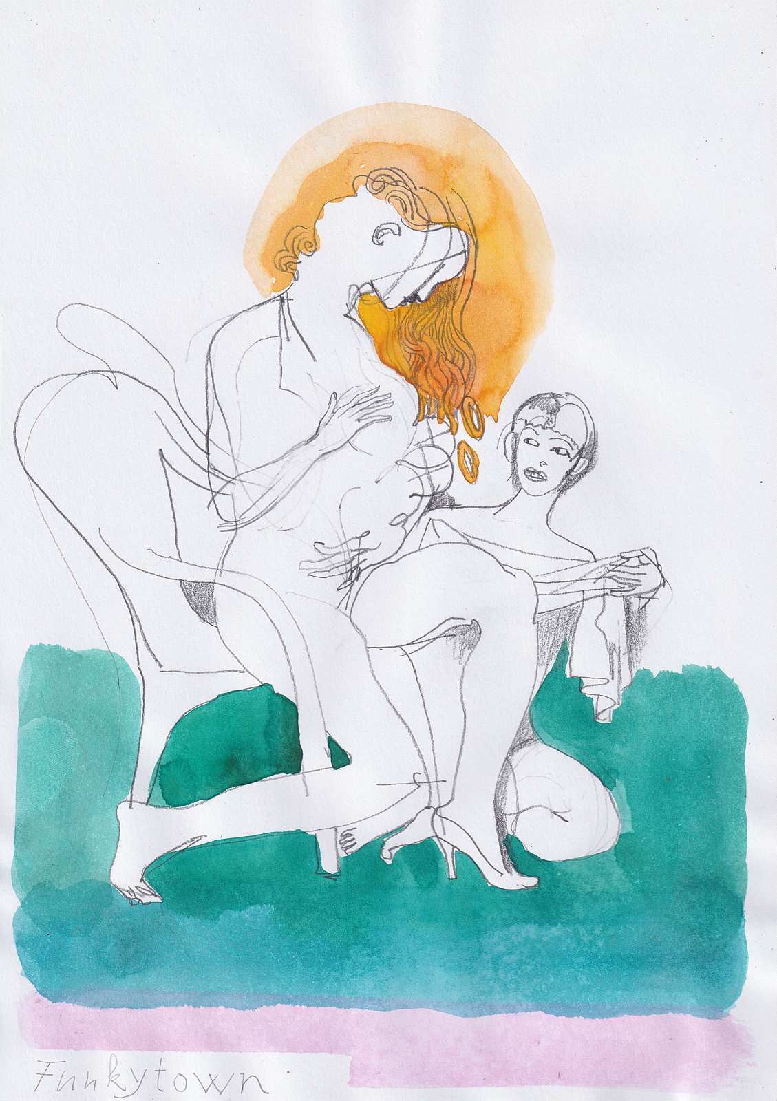 Funky Town,Painting by Rayk Goetze