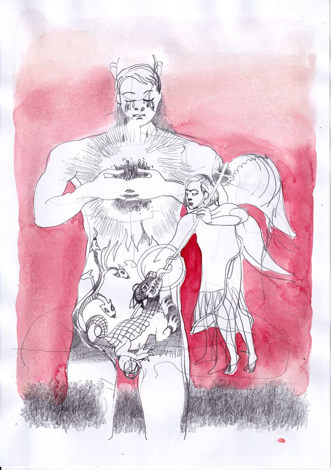 Kleiner Exorzismus,Painting by Rayk Goetze