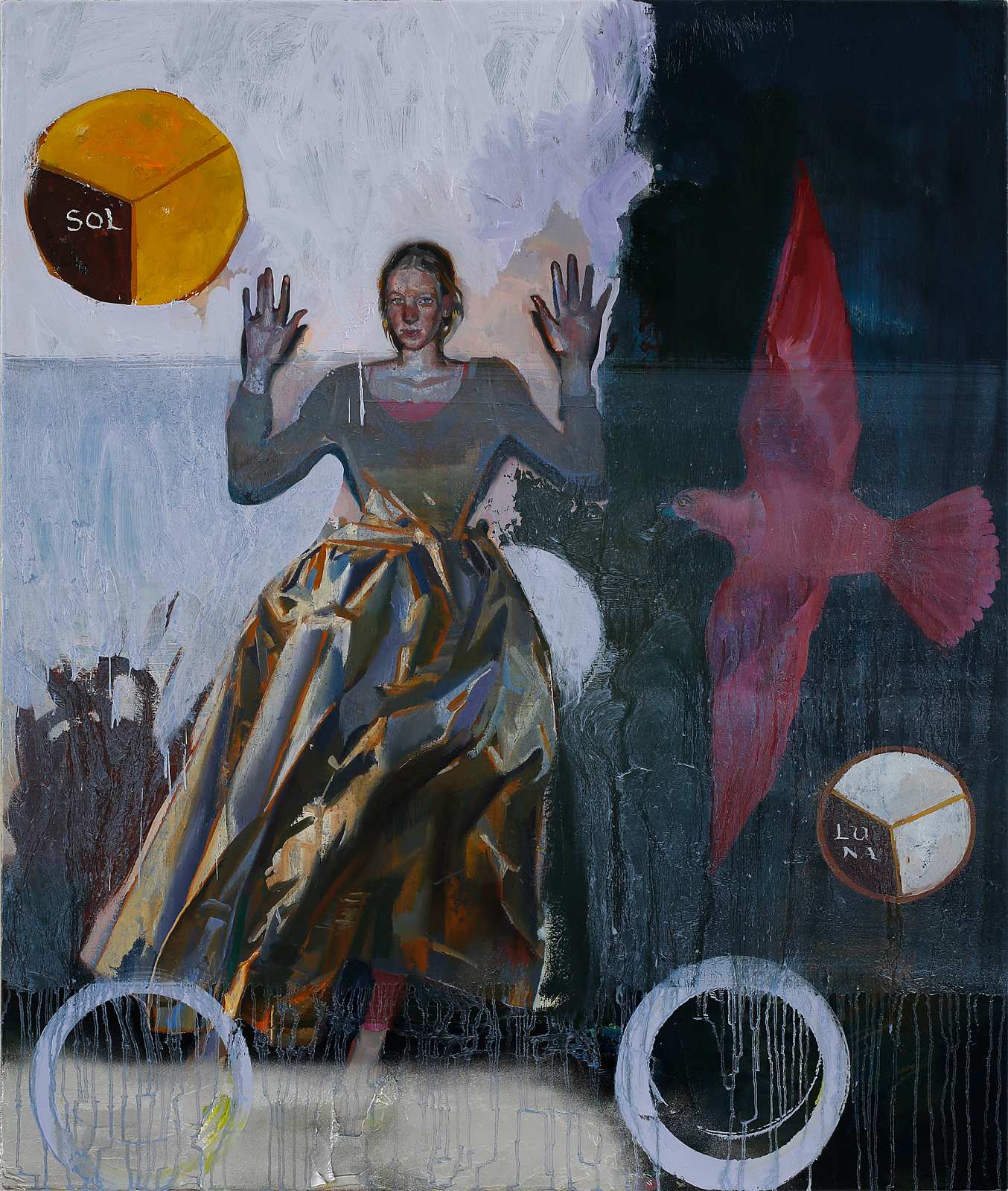 Sonne, Mond und Sterne,Painting by Rayk Goetze