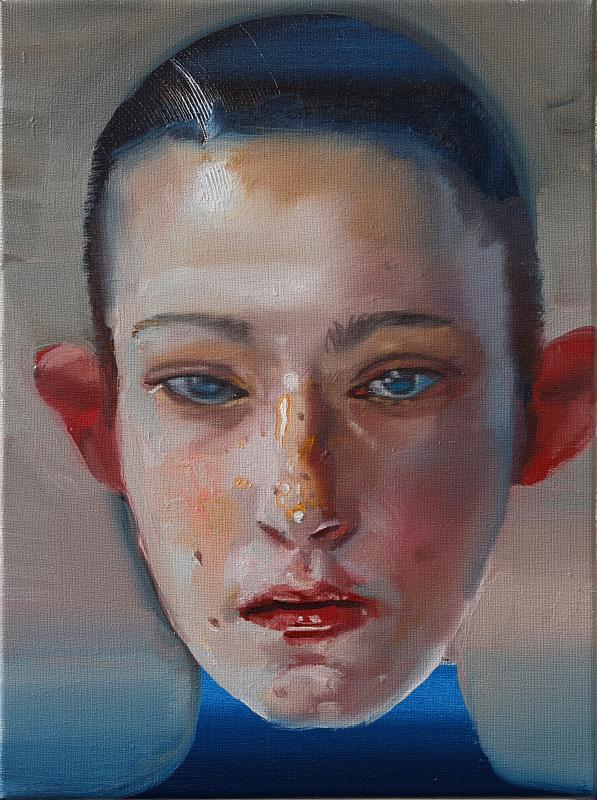 The Unknown (Portrait N°2), Painting by Rayk Goetze