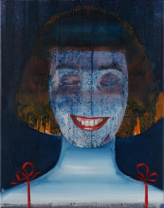 The Unknown (Portrait N°1), Painting by Rayk Goetze